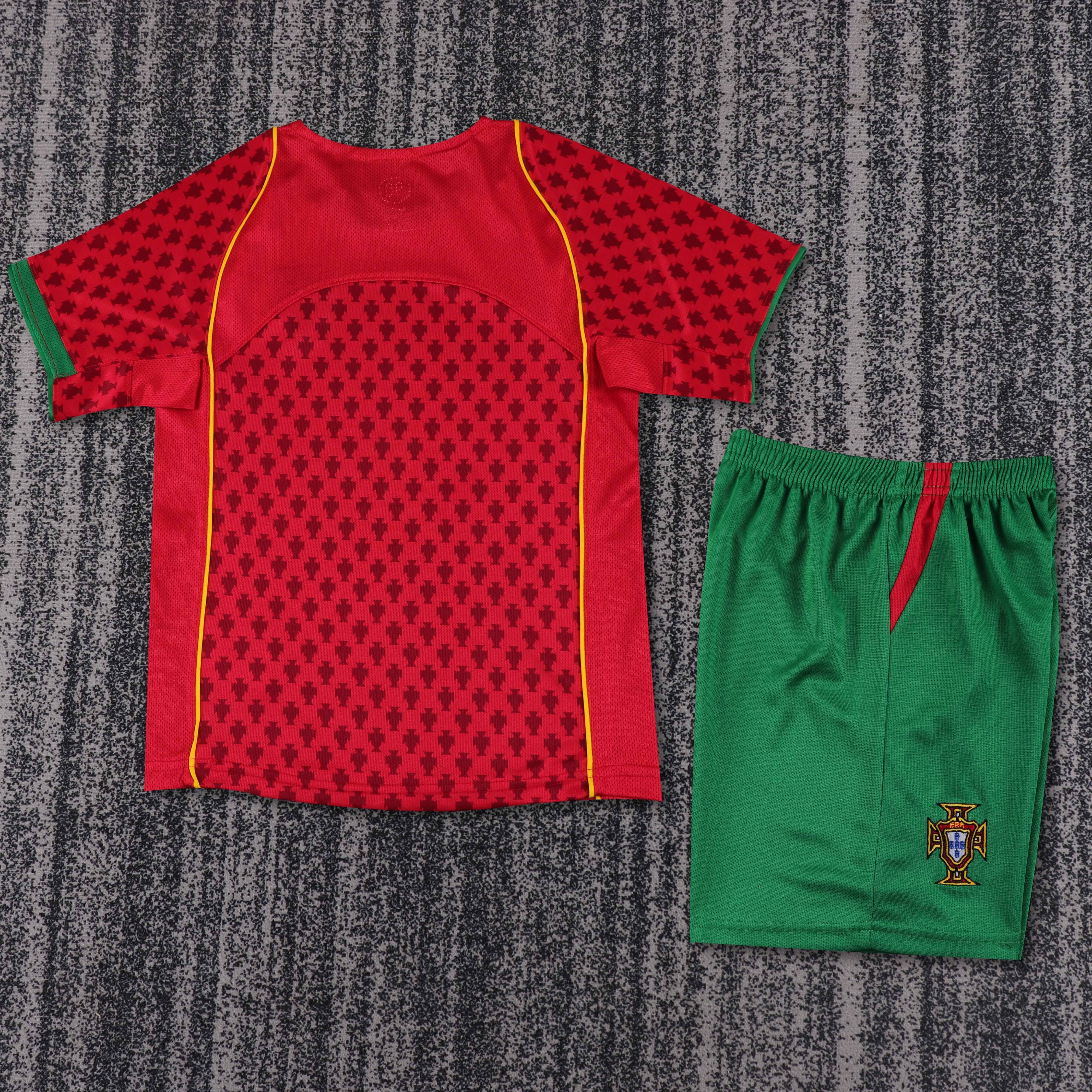 2004 Portugal Home Retro Children's Jersey - Fans Edition