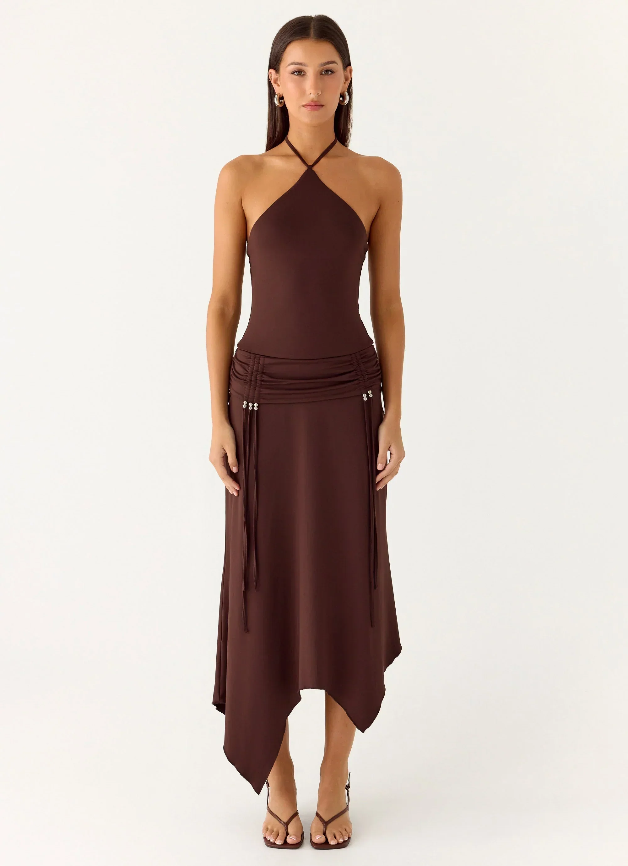Becerra Midi Dress - Cool Chocolate