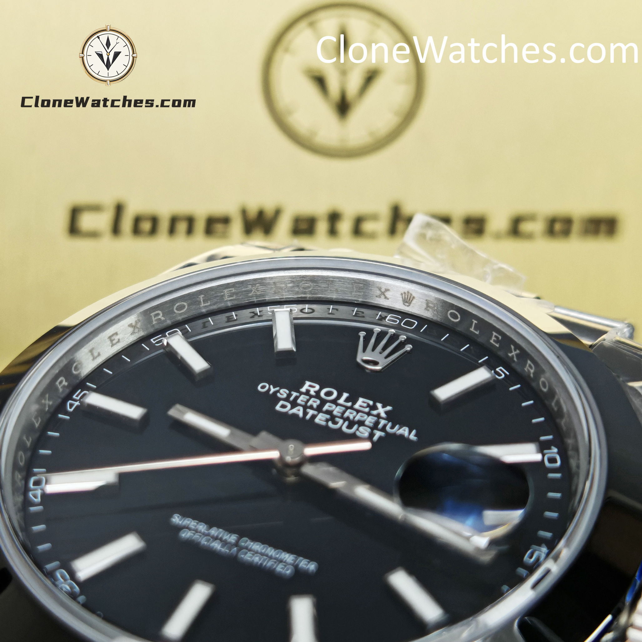 Rolex Super Clone Watches 1:1 DateJust Black Dial m126300-0012 Jubilee 41MM 3235 Movement