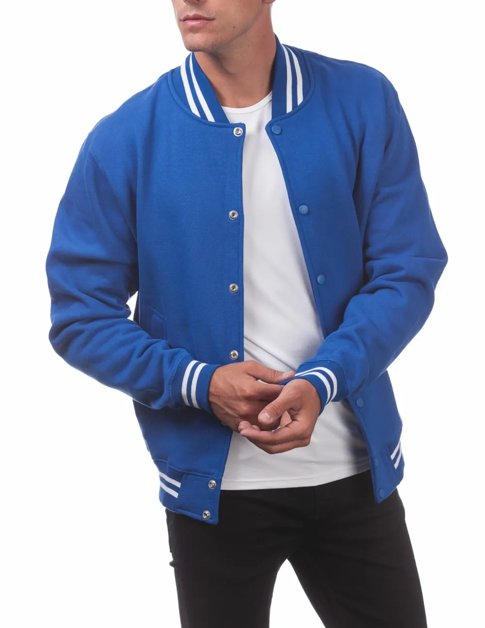 Pro Club Men's Varsity Fleece Baseball Jacket