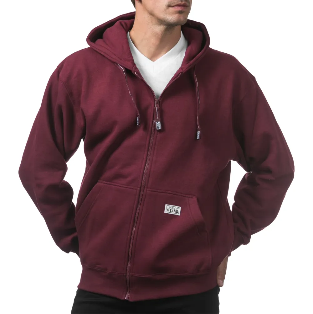 Pro Club Men's Heavyweight Full Zip Fleece Hoodie