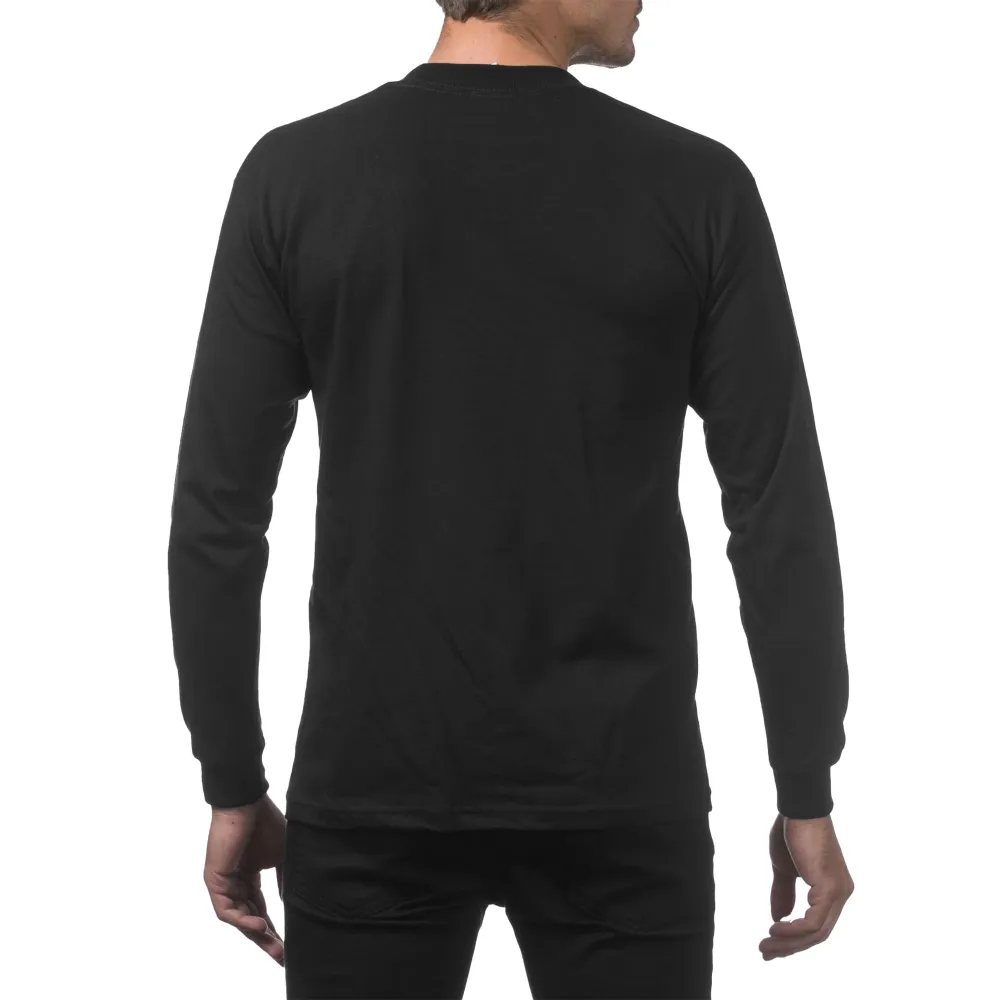 Pro Club Men's Heavyweight Cotton Long Sleeve Crew Neck T-Shirt
