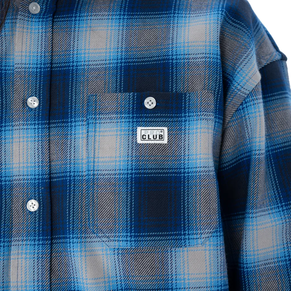 Pro Club Men's Heavywide Ombre Flannel Shirt