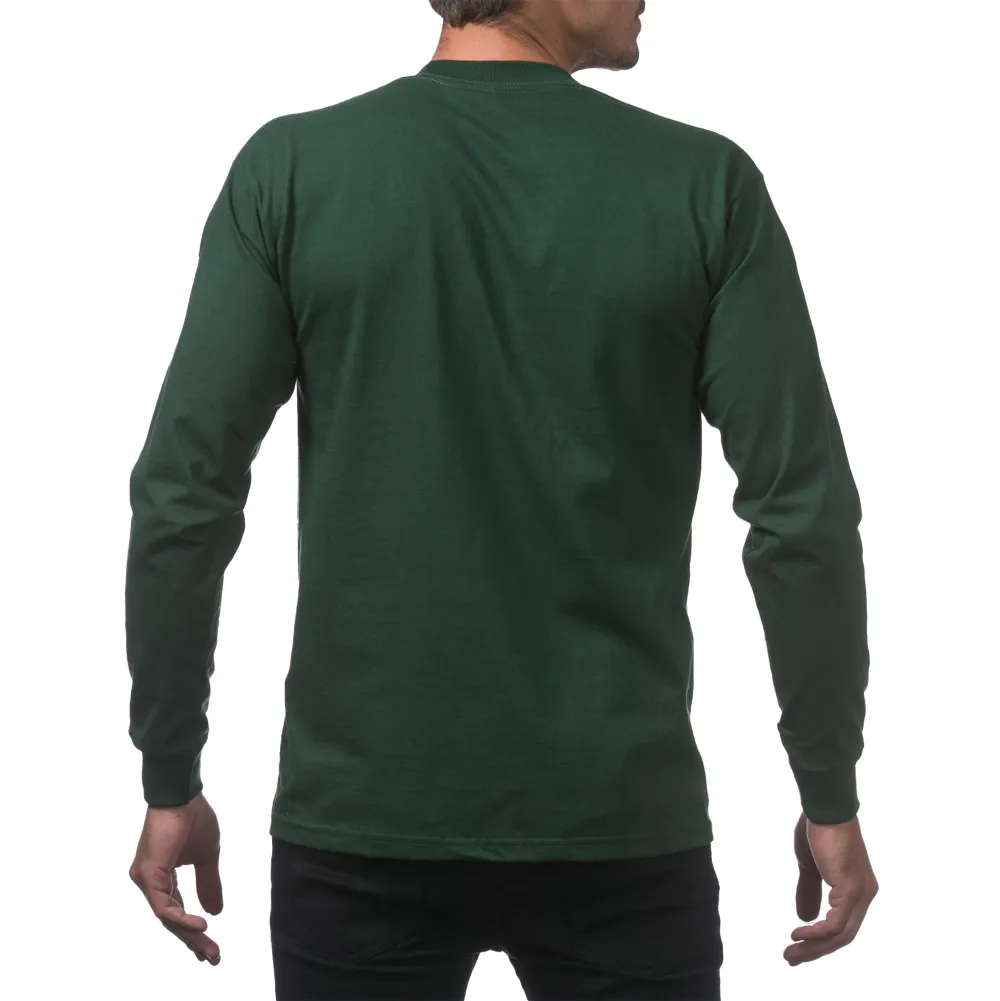 Pro Club Men's Heavyweight Cotton Long Sleeve Crew Neck T-Shirt