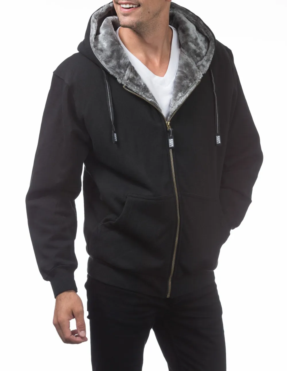 Pro Club Men's Heavyweight Pile Full Zip Hoodie