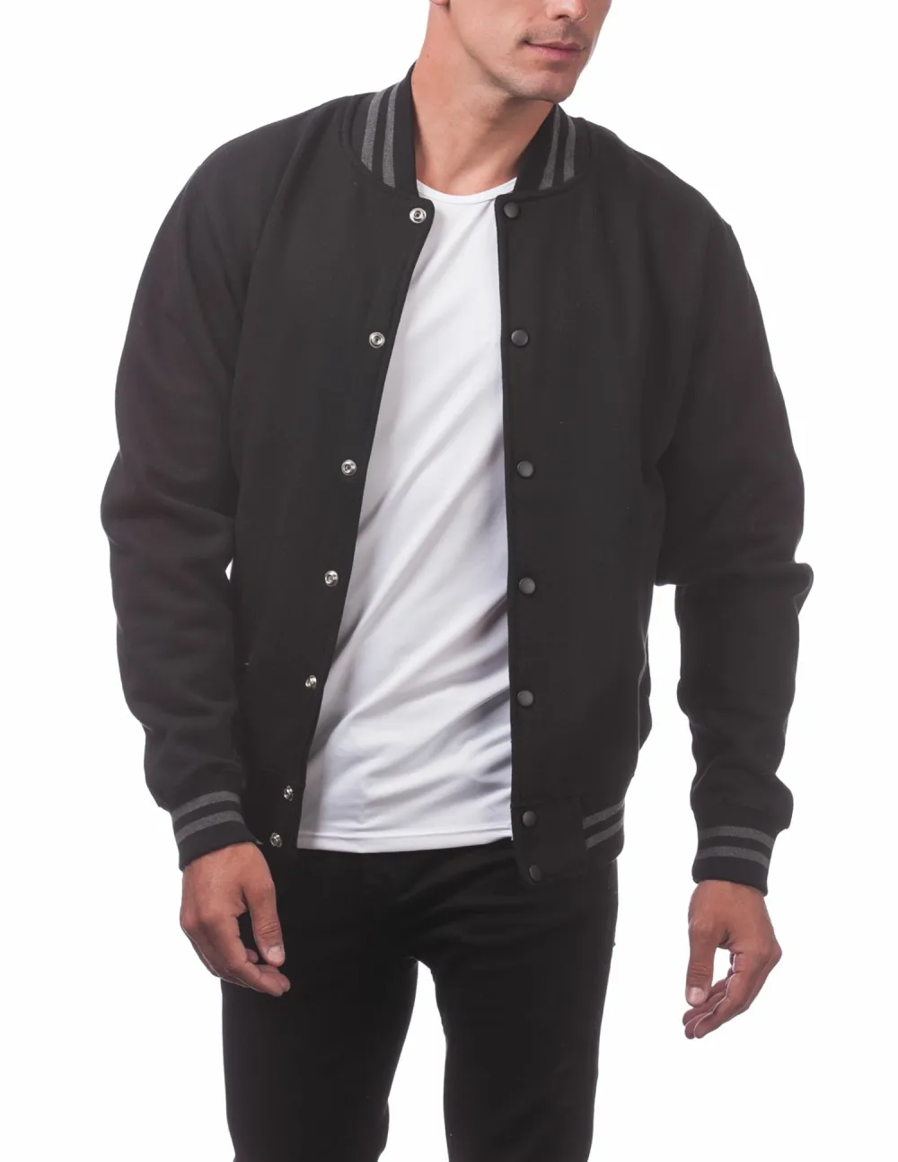 Pro Club Men's Varsity Fleece Baseball Jacket