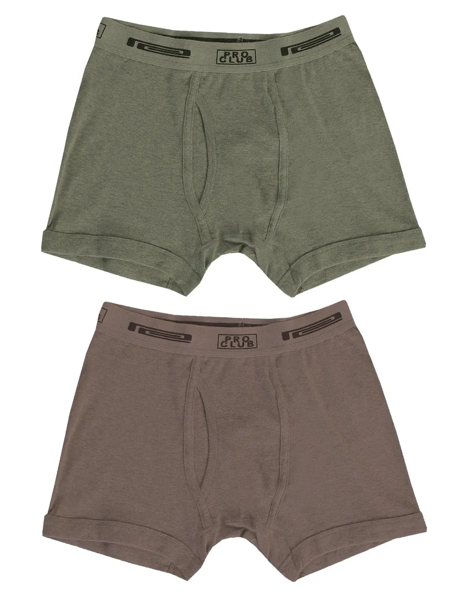 Pro Club Men's 2-Pack Soft Cotton Boxer Brief