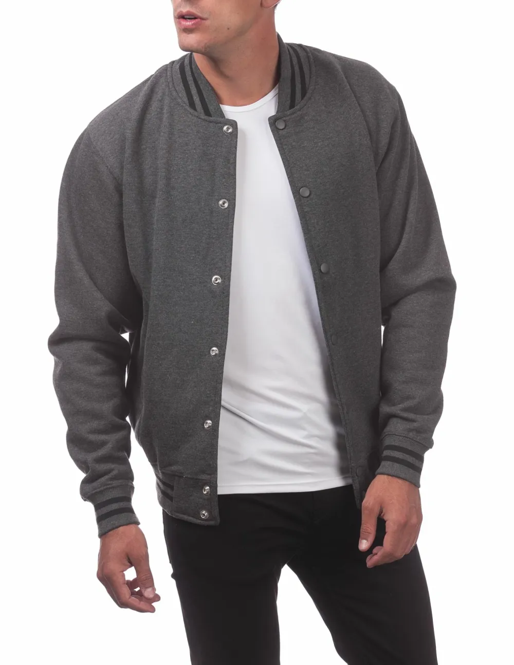 Pro Club Men's Varsity Fleece Baseball Jacket