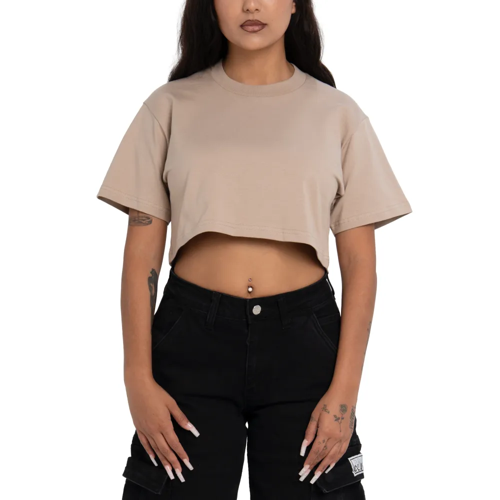 Pro Club Women鈥檚 Heavyweight Stretch Crop Tee