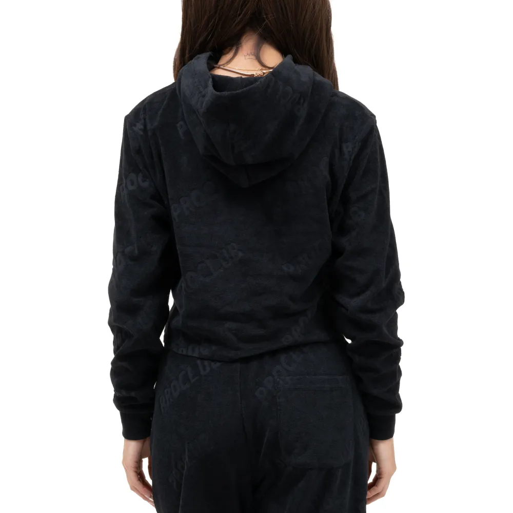 Pro Club Women's Comfort Terry Cloth Cropped Hoodie
