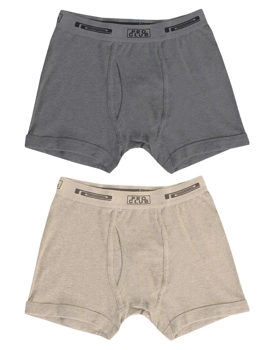 Pro Club Men's 2-Pack Soft Cotton Boxer Brief