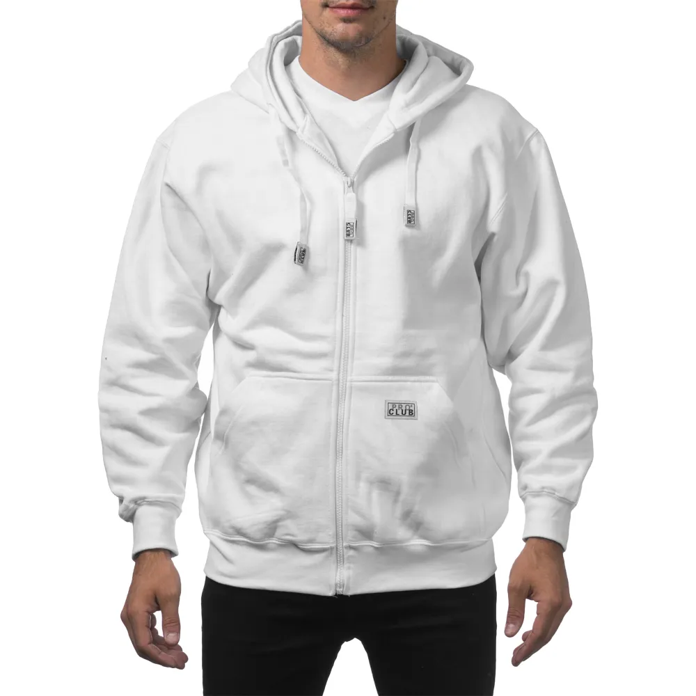 Pro Club Men's Heavyweight Full Zip Fleece Hoodie
