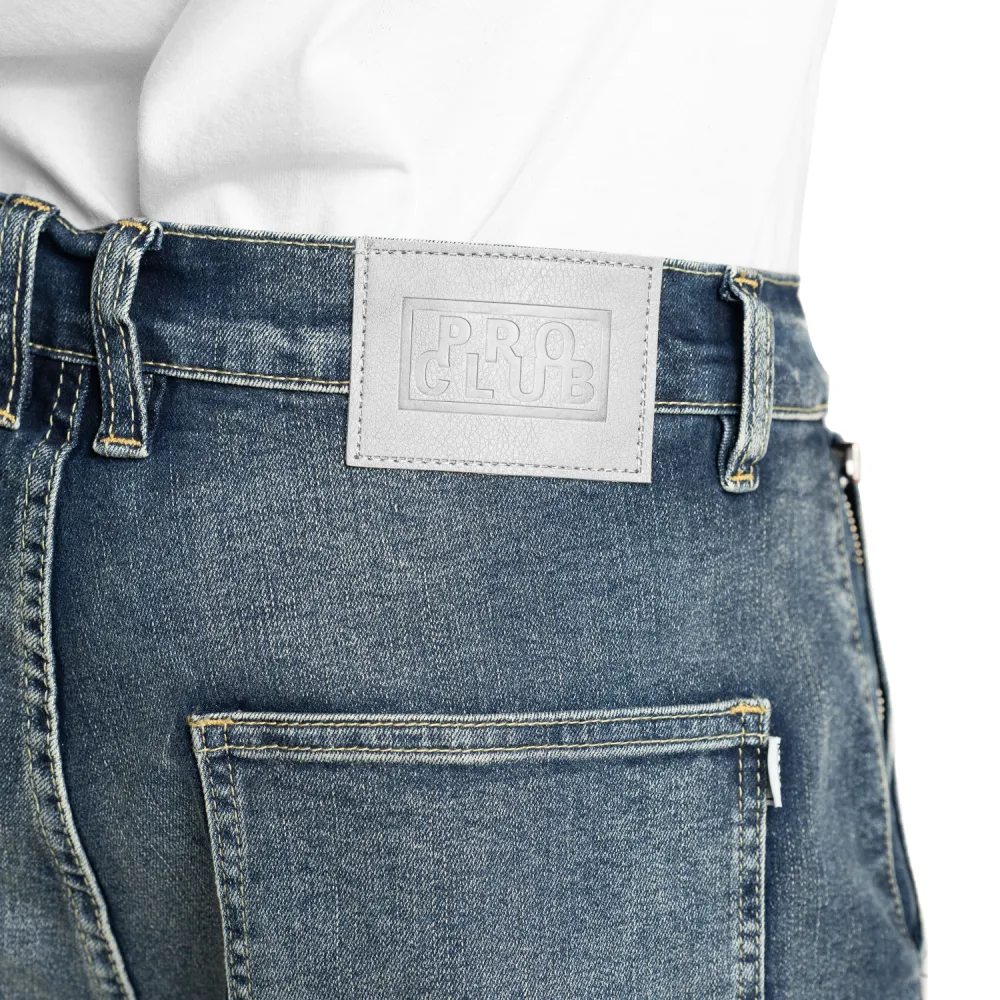 Pro Club Men's Heavyweight Baggy Fit Denim Cargo Pant