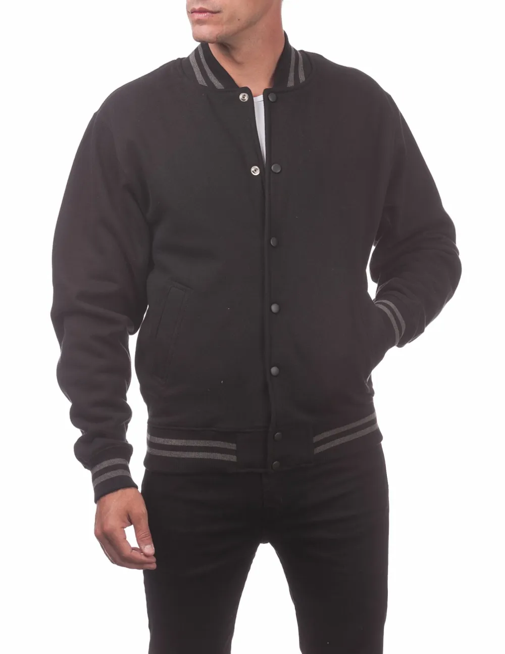 Pro Club Men's Varsity Fleece Baseball Jacket