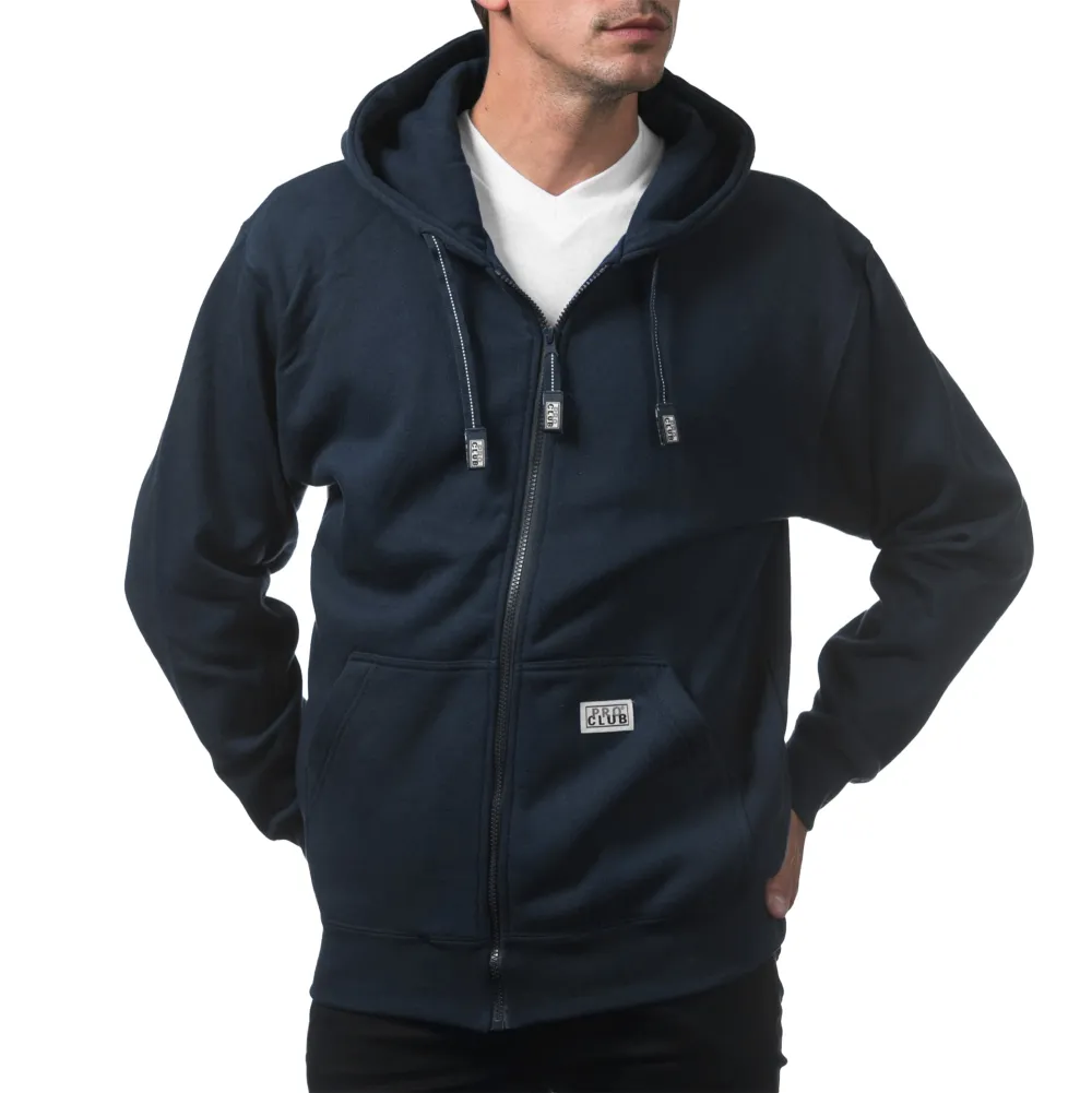 Pro Club Men's Heavyweight Full Zip Fleece Hoodie