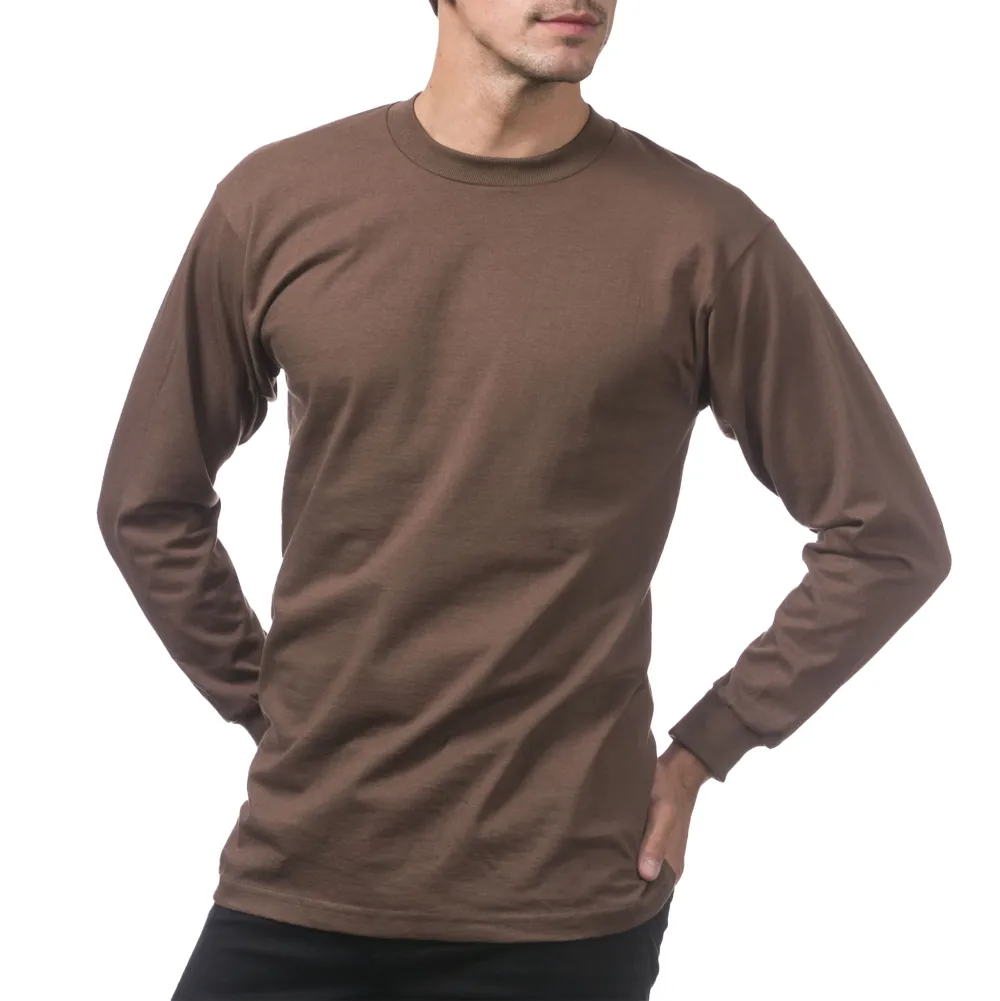 Pro Club Men's Heavyweight Cotton Long Sleeve Crew Neck T-Shirt