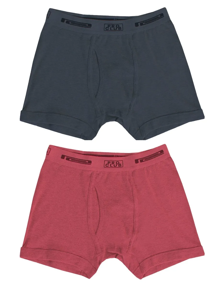 Pro Club Men's 2-Pack Soft Cotton Boxer Brief