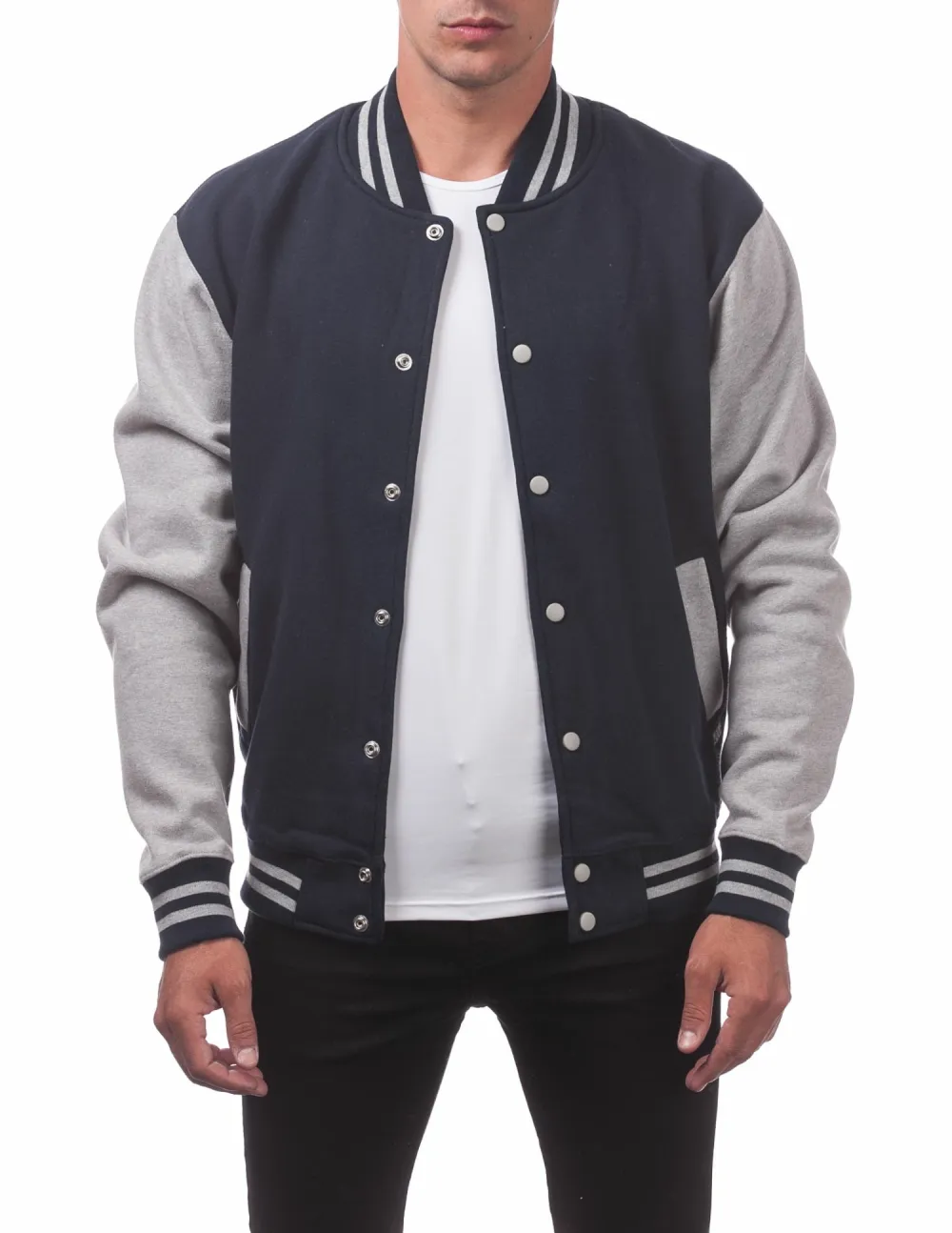 Pro Club Men's Varsity Fleece Baseball Jacket