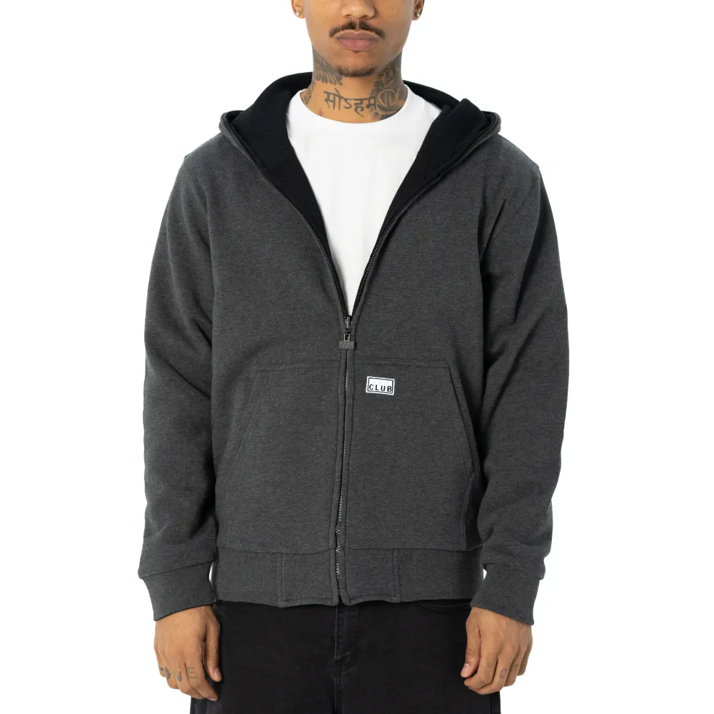 Pro Club Men's Heavyweight Basic Reversible Thermal Zip-Up Hoodie