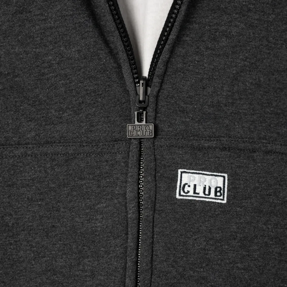 Pro Club Men's Heavyweight Basic Reversible Thermal Zip-Up Hoodie